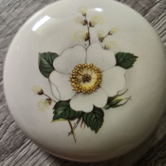 Sadler Dogwood Blossom Floral Ginger Jar Lidded England 4" - Picture 9 of 12